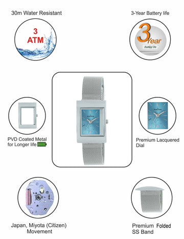 Maxima ATTIVO Women Blue Dial Analogue Watch - 58482CMLI